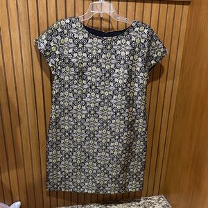 Xhilaration Black and Gold Floral Mini Dress